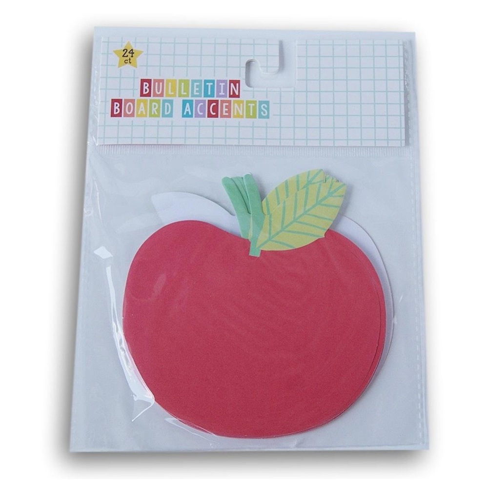 Horizon 0116 Bulletin Board Accents Apples, 24 Count